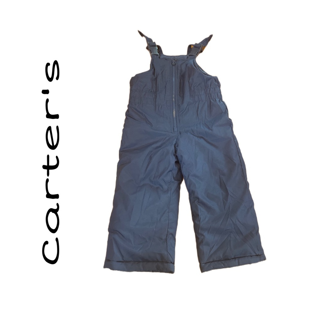Carters Just  One You Kids SNOW Bib Overalls Boys Girls Blue Navy  Size 3T